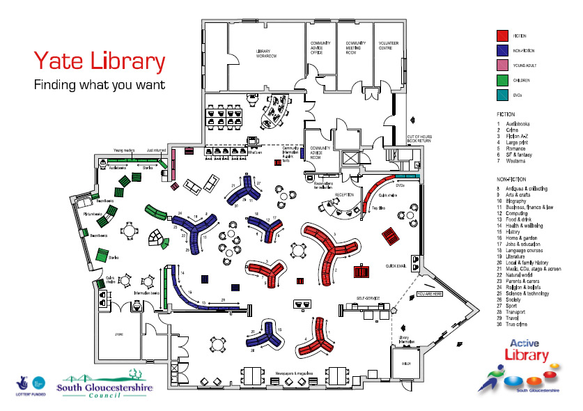 We work with staff to design a detailed  library layout