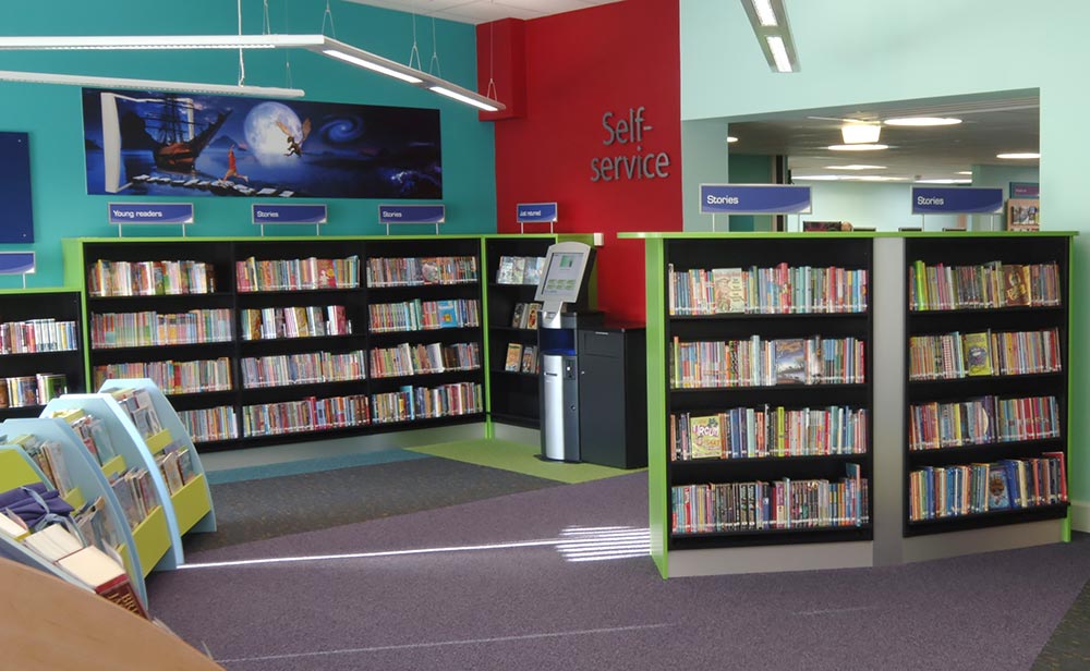 Self-service in childrenâ€™s area, Yate Library