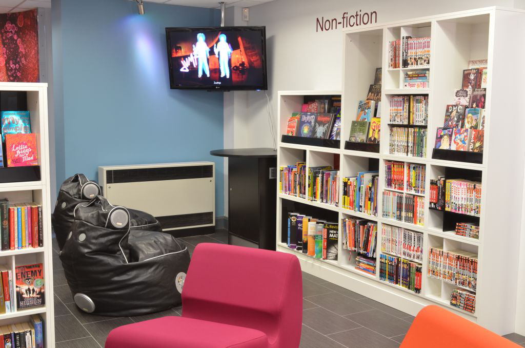 Gaming area in teenage library