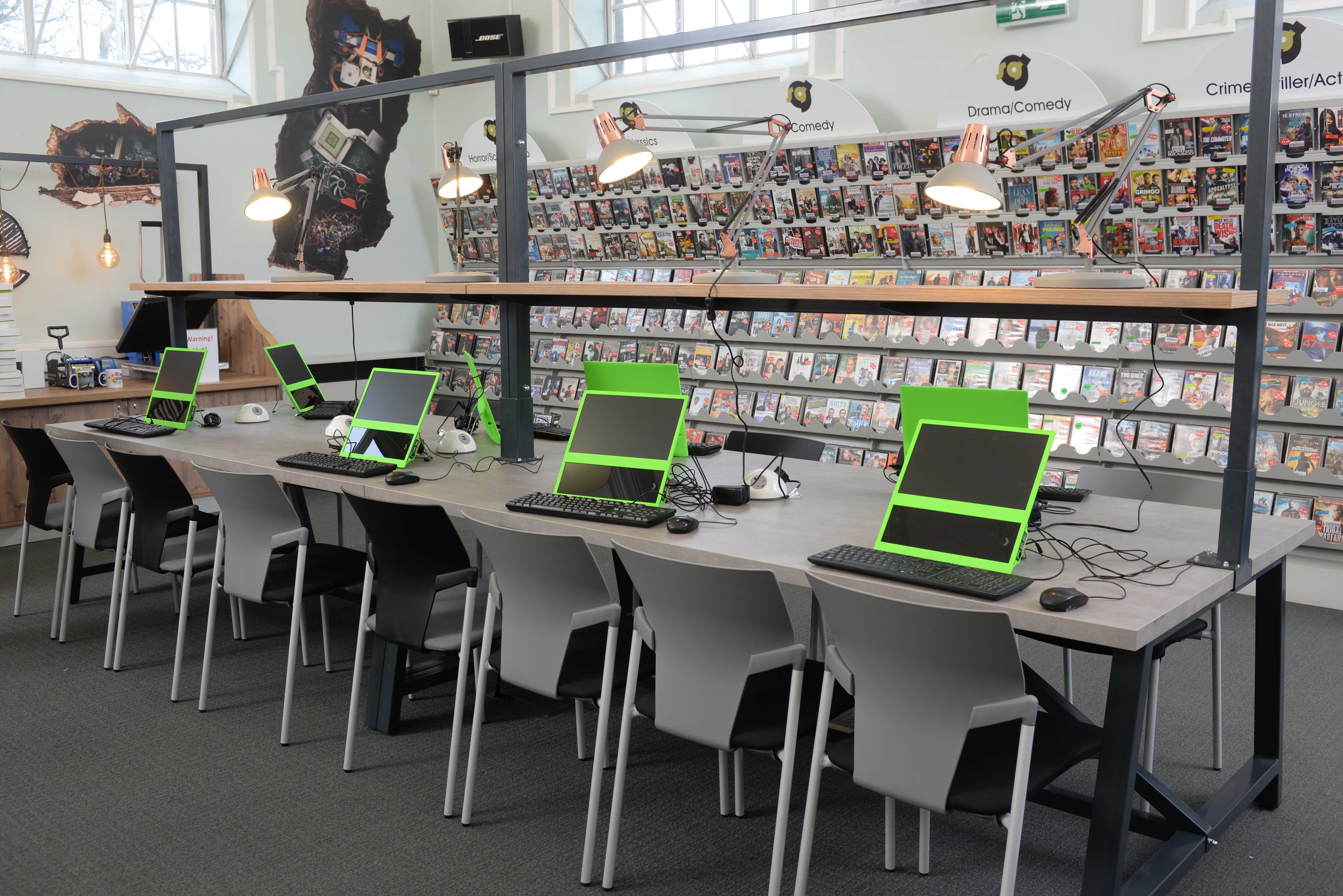 The MakerPlace shares space with the Sound and Vision library